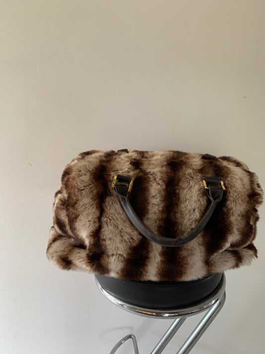 Woman's Rabbit Fur Throw on Bag