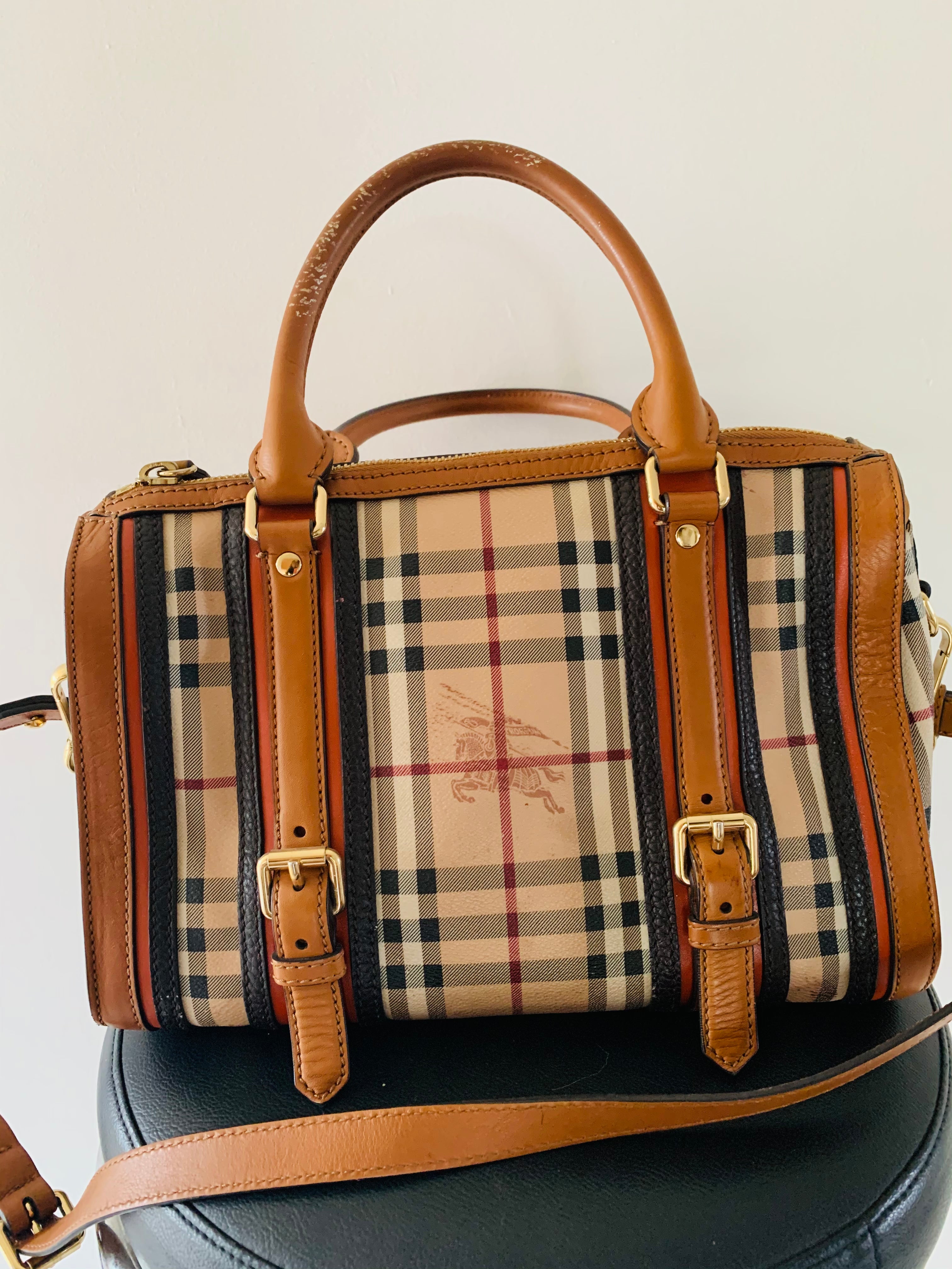 Brown best sale burberry bag